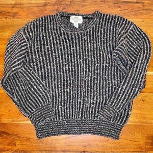 Northwest Territory Men M Marled Sweater Black Gray
